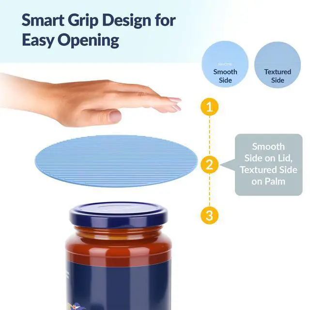 Alt view image 4 of 7 - Silicone Jar Opener 6 Inch Large Anti-Slip Grip Pads, Premium 100% Food-Grade Silicone, Stylish Designer Colors, Multi-Purpose Heat-Resistant Mat & Coaster, Set of 4 (Morandi Colors)