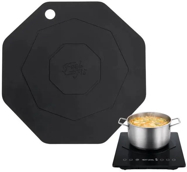 Main image of 2pack Silicone Induction Cooktop Protector Mat 9.25inches,Black
