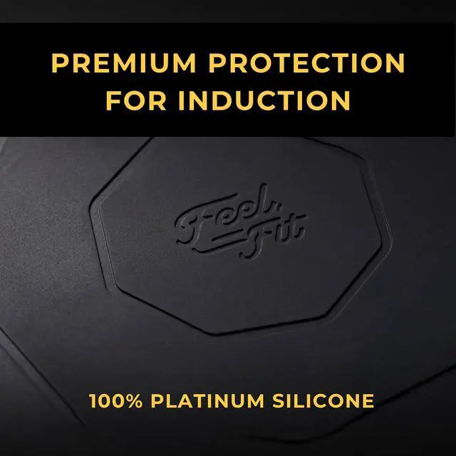 Alt view image 5 of 7 - 2pack Silicone Induction Cooktop Protector Mat 9.25inches,Black
