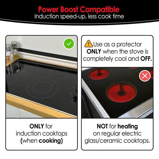 Alt view image 5 of 7 - Silicone Induction Cooktop Protector Cover Stove Mat 21.2" x 35.4" (Magnetic) | 300°C (572°F) Heat-Resistant | Power Boost Compatible | Prevents Pot Sliding & Scratches