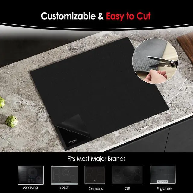 Alt view image 6 of 7 - Silicone Induction Cooktop Protector Cover Stove Mat 21.2" x 35.4" (Magnetic) | 300°C (572°F) Heat-Resistant | Power Boost Compatible | Prevents Pot Sliding & Scratches