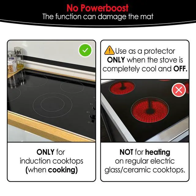 Alt view image 4 of 6 - Large Induction Cooktop Protector Mat 20.4x30.7 Inch,Translucent (Magnetic) Stove Top Cover for Electric Stove, Silicone Stove Mat for Glass Top Stove,Glass Top Stove Cover (TSMGTS3)