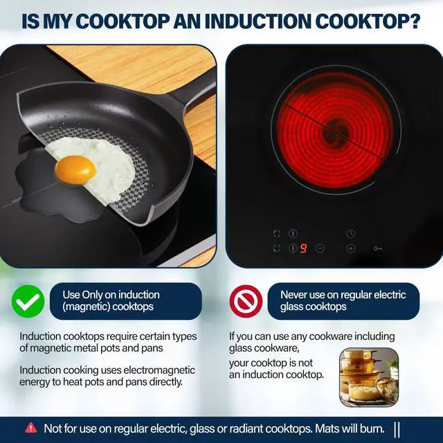 Alt view image 5 of 7 - Induction Cooktop Protector - Induction Cooktop Silicone Stove Top Mat - Anti-Slip Mats to Keep Pots Stable and Protect Surfaces from Scratches (Small - 7.8 Inches)