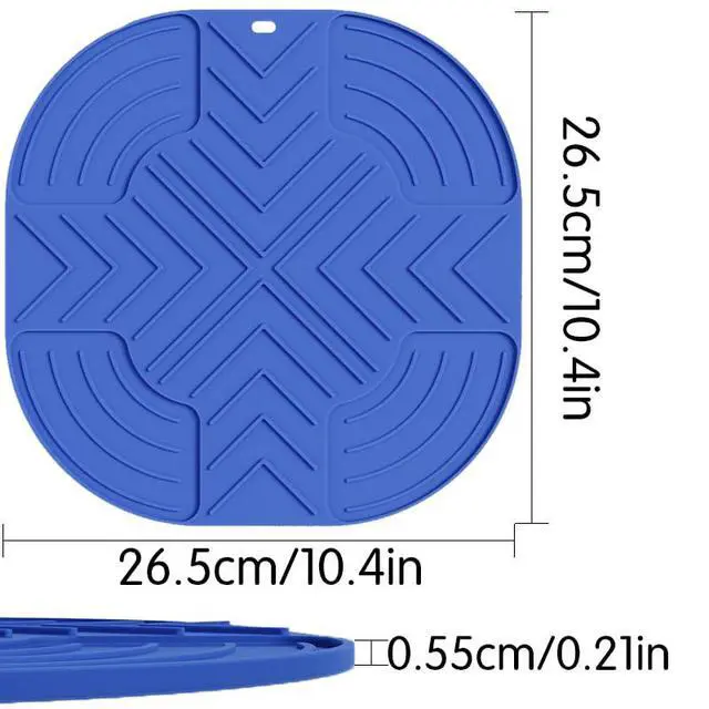 Alt view image 2 of 6 - Air Fryer Trivets Suitable for Ninja Crispi- Silicone Hot Pads Potholders for Ninja Crispi Airfryer Accessories- Heat-Resistant Portable Non-Slip Kitchen Cooking Holder-Dark Blue