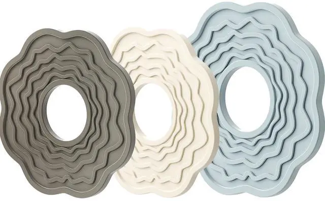 Main image of Hot Pads for Kitchen, Silicone Trivets for Hot Dishes, 10 and 7 Inch 3 Pack