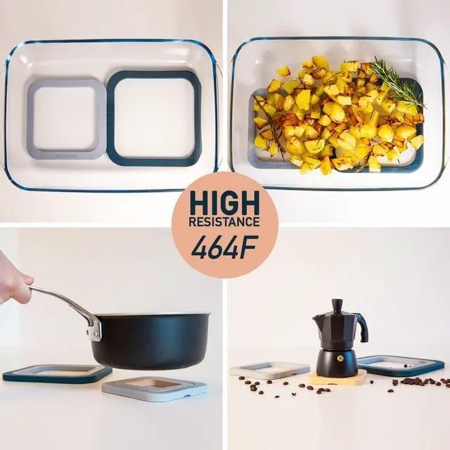Alt view image 3 of 6 - Silicone Trivets for Hot Dishes, Pots and Pans - 4 pcs Heat Resistant Mats for Countertop, Non-Slip Silicone Hot Pads for Kitchen, Pot Holders, Built-in Design, Dishwasher Safe, Food Grade & BPA Free