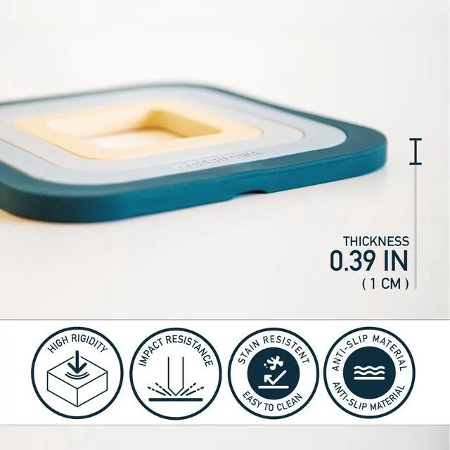 Alt view image 5 of 6 - Silicone Trivets for Hot Dishes, Pots and Pans - 4 pcs Heat Resistant Mats for Countertop, Non-Slip Silicone Hot Pads for Kitchen, Pot Holders, Built-in Design, Dishwasher Safe, Food Grade & BPA Free