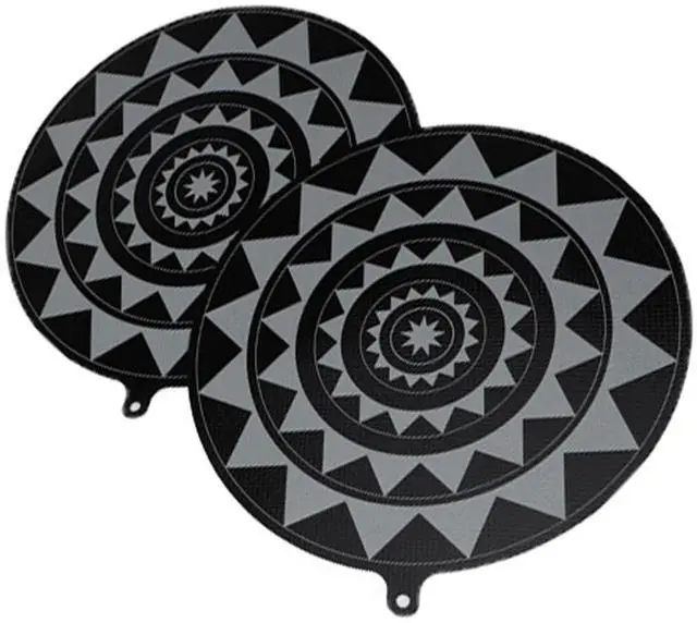 Main image of Silicone Induction Cooker Protective Mats with Hanging Holes Washable and Reusable Scratch-Resistant Two-Pack (Small-7in)