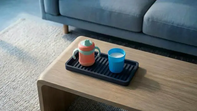 Alt view image 7 of 7 - Silicone Sink and Surface Organizer Tray, Sponge Holder, Vanity Tray, Trivet, Heat Safe, Dishwasher Safe, for Bathroom and Kitchen Organization (Black, 9"x3.5")