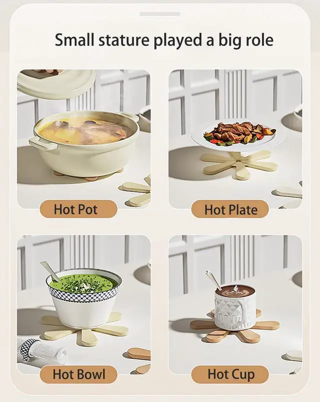 Alt view image 5 of 6 - Christmas Tree-Shape Trivet Set for Hot Dishes,3 PCS Silicone Heat Resistant Hot Pads + 1 Stand, Kitchen Countertop Hot Pot Holders, Non-Slip Pot Holders, Table Decorative Coaster for Dishes, Pans