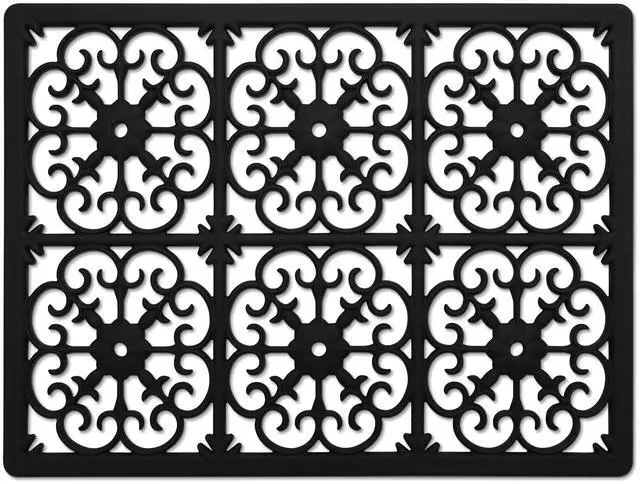 Main image of Extra Large, Thick, Silicone Trivet for Hot Dishes, Pots, and Pans, Heat Resistant Mat for Countertop, Hot Pad for Kitchen, Easy to Clean, 16 x 12 x 3/8 Inches, Black