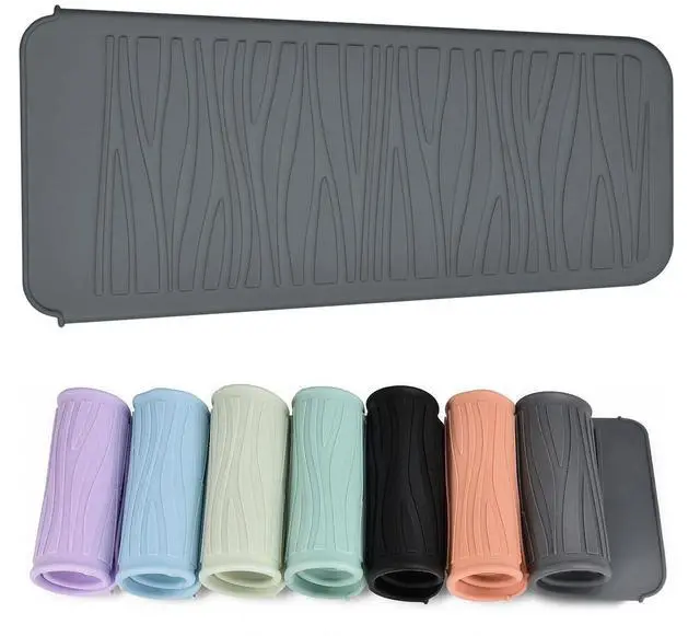 Main image of Silicone Heat Resistant Mat for Hair Iron, 11 x 5 inch, Grey, 1 Pack