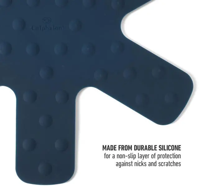 Alt view image 3 of 7 - Prime Trivet Set, 3-Piece Silicone Trivets, Pan Protectors, High-Heat Resistant Non-Slip Cookware Protectors for Countertop Protection and Cookware Stacking, Navy
