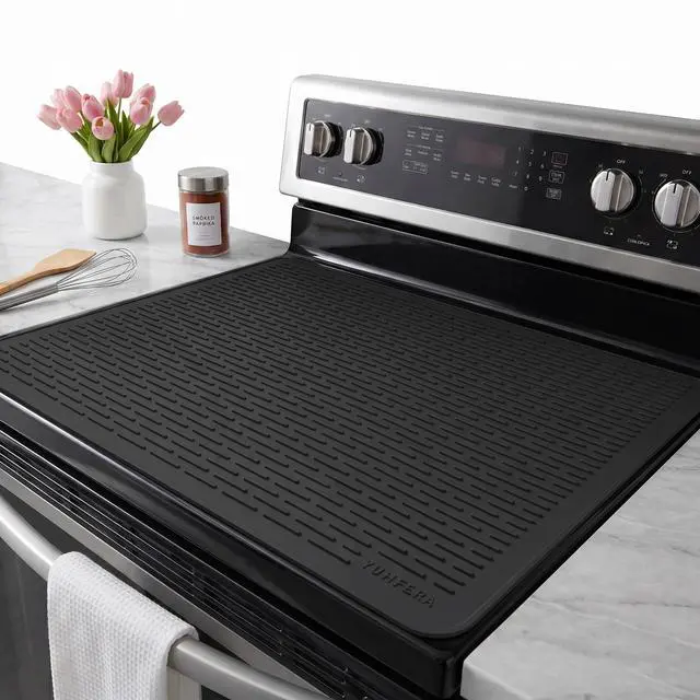 Main image of Stove Top Cover for Electric Stove - Silicone Stove Mat for Glass Top, Glass Cooktop Protector for Kitchen,Multi-Functional Oven Covers for Electric Stove (Black,28 x 20)