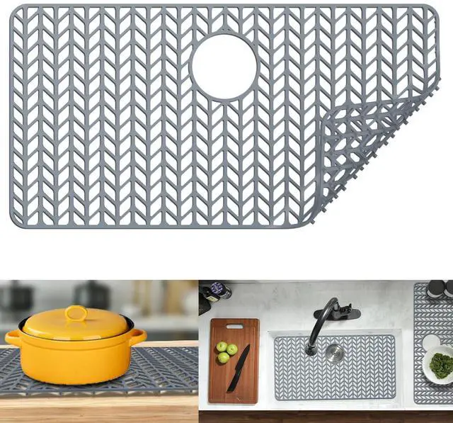 Main image of Sink Protectors for Kitchen Sink 30"x16"Rear Silicone Sink Mat