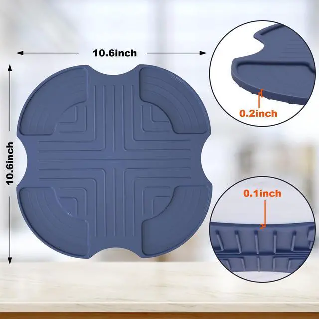 Alt view image 6 of 7 - Air Fryer Trivets Silicone for Ninja Crispi, Hot Pads Potholders for Ninja Crispi Airfryer Accessories, Portable Glass Air Fryer Cooking System Holder (Light Green)