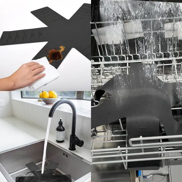 Alt view image 6 of 7 - Pot & Pan Protectors - Silicone Pan Protectors for Stacking 3 Piece Black