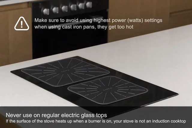 Alt view image 6 of 7 - Induction Cooktop Mat - Silicone Fiberglass Scratch Protector - for Magnetic Stove - Non slip Pads to Prevent Pots from Sliding during Cooking - Square (9inches) Black