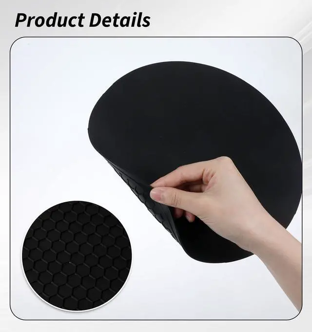 Alt view image 3 of 7 - 2 Pcs Microwave Mat, 10 Inch Honeycomb Textured Circular Silicone Pad, Reusable Washable Insulation Coaster, for Kitchen Countertop, Dining Table, and Home Daily Heat Insulation Use