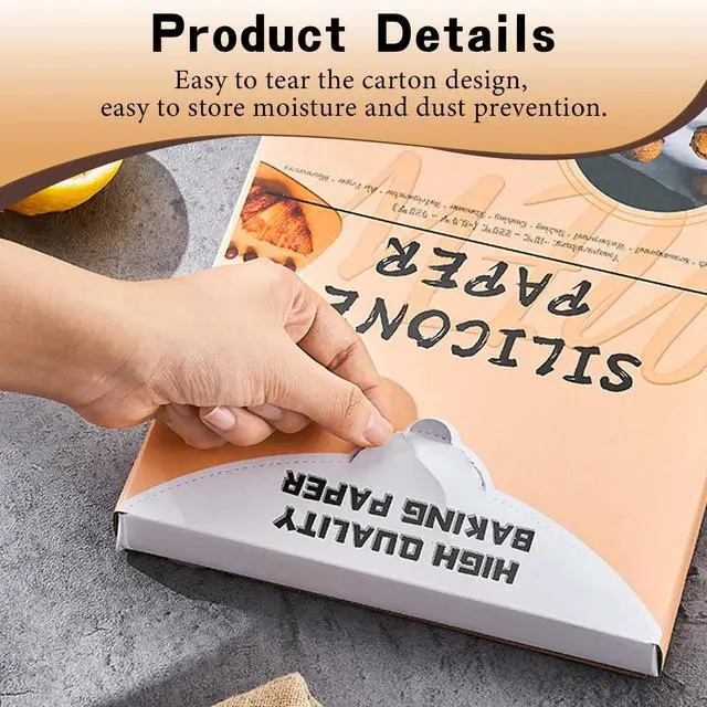Alt view image 3 of 7 - Parchment Paper Sheets 300Pcs,6x8In Baking Paper,Baking Supplies Sheets Non Stick,Non-Toxic Baking Parchment for Air Fryer, oven liner,Grilling, Steaming Cooking Bread Cake and Wrapping Food