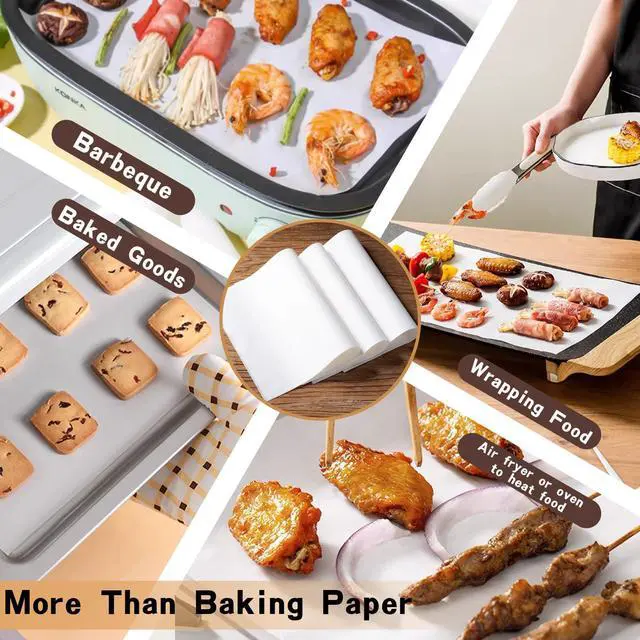 Alt view image 5 of 7 - Parchment Paper Sheets 300Pcs,6x8In Baking Paper,Baking Supplies Sheets Non Stick,Non-Toxic Baking Parchment for Air Fryer, oven liner,Grilling, Steaming Cooking Bread Cake and Wrapping Food