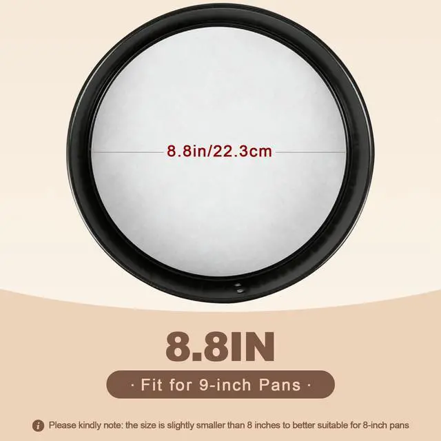 Alt view image 2 of 7 - Round Parchment Paper, Precut Non-Stick Oven-Safe Baking Parchment Paper Sheets for Cake, Springform Pan, Tortilla Press, Pizza Pan and Air Fryer