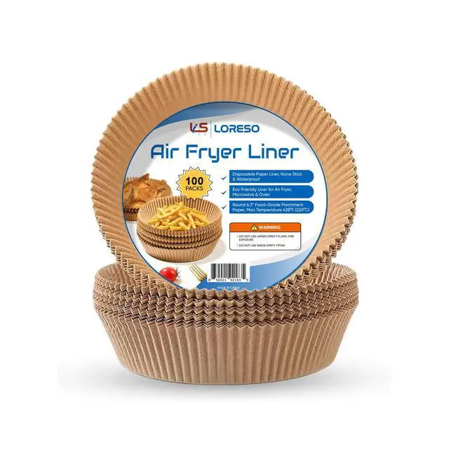 Alt view image 6 of 6 - Air Fryer Liners Disposable Parchment Paper, 100 Count - Round 6-7 Inch, Non- Stick Parchment Paper Sheets Liners For Air Fryers 2-5 Quart - 6.3" Round - 100CT