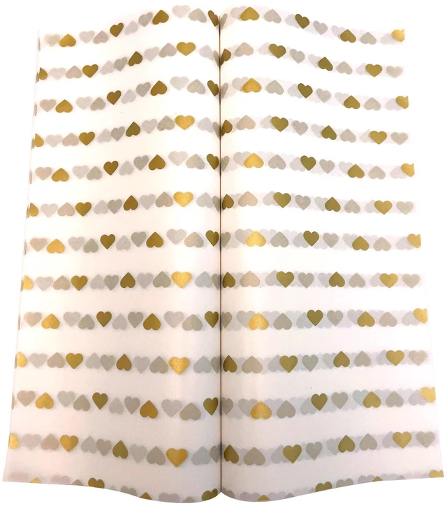 Main image of Gold Heart Wax Food Greaseproof Deli Paper Liners Wrapping Tissue for Plastic Food Basket 25 * 22cm (9.8 * 8.6inch)