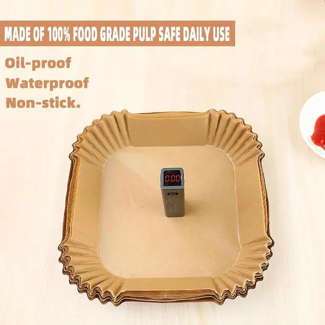 Alt view image 6 of 6 - Air Fryer Liners Disposable 4QT for CHEFMAN Air Fryer,160PCS Square Air Fryer Parchment Paper Liners for 4QT Air fryer,Non-Stick Waterproof Airfryer Liners