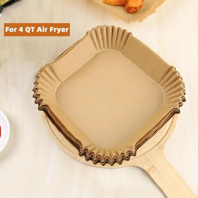 Alt view image 3 of 6 - Air Fryer Liners Disposable 4QT for CHEFMAN Air Fryer,160PCS Square Air Fryer Parchment Paper Liners for 4QT Air fryer,Non-Stick Waterproof Airfryer Liners