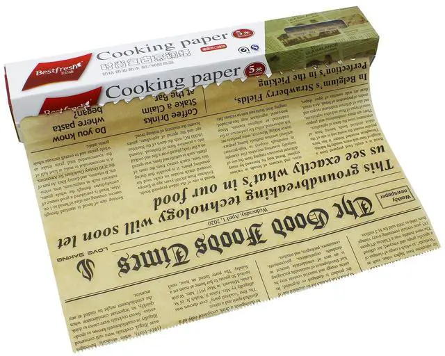 Main image of Brown Parchment Paper Roll Newspaper Wrapping Paper Non Stick Baking Paper Food Wrapping Paper for Baking Cookies Bread Pizza Meat and Vegetables