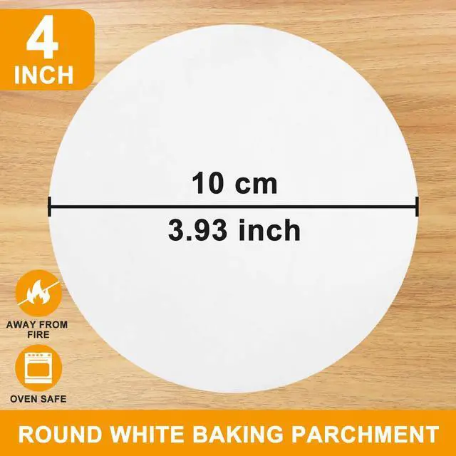 Alt view image 2 of 7 - 250Pcs-4 Inch Parchment Paper Rounds, Non-Stick Baking Parchment Rounds/Hamburger Patty Paper Sheet, Precut Round Parchment Paper for Separating Burger Patty, Cookies and More