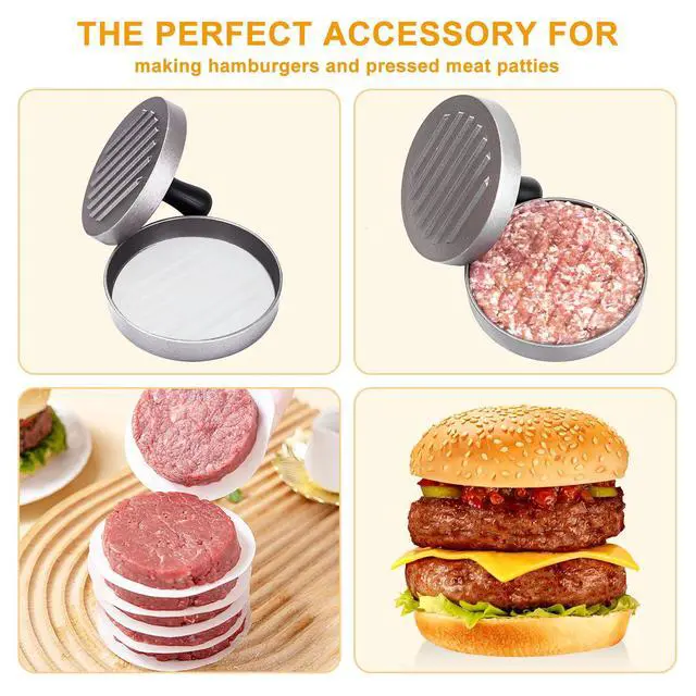 Alt view image 4 of 7 - 250Pcs-4 Inch Parchment Paper Rounds, Non-Stick Baking Parchment Rounds/Hamburger Patty Paper Sheet, Precut Round Parchment Paper for Separating Burger Patty, Cookies and More