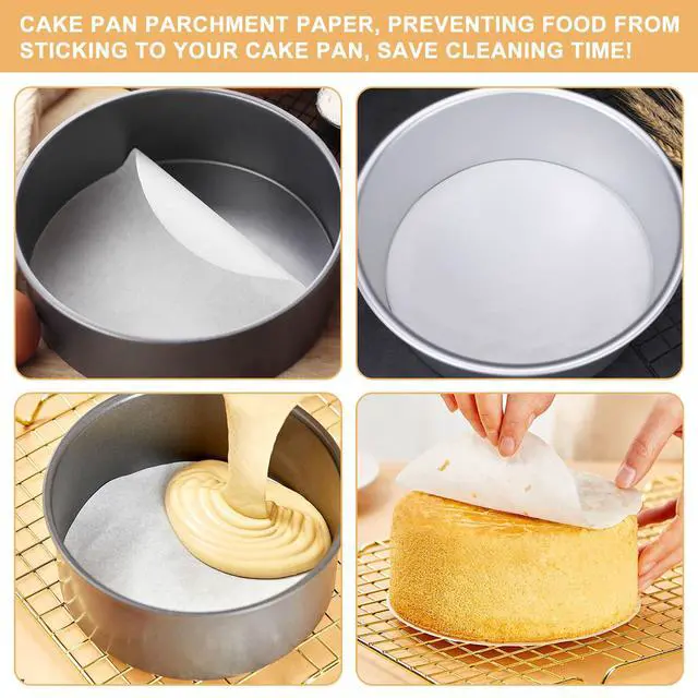 Alt view image 5 of 7 - 250Pcs-4 Inch Parchment Paper Rounds, Non-Stick Baking Parchment Rounds/Hamburger Patty Paper Sheet, Precut Round Parchment Paper for Separating Burger Patty, Cookies and More