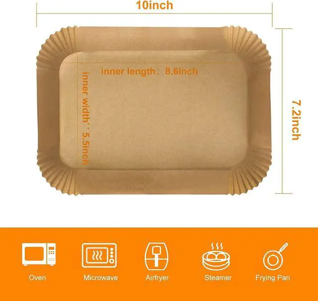 Alt view image 7 of 7 - Air Fryer Liners Disposable for Ninja Dual, 8.6 x 5.5in, 300 Pcs