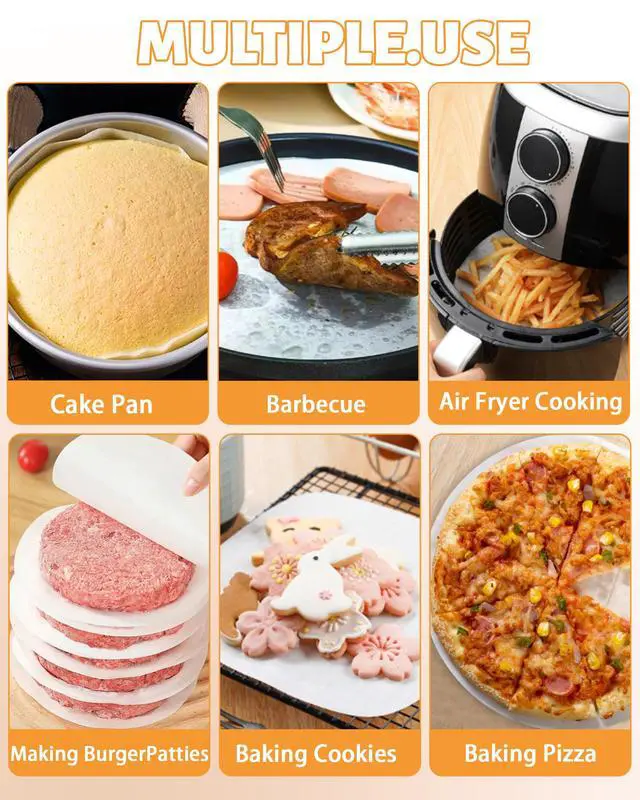 Alt view image 6 of 7 - 4 inch Round Parchment Paper - Precut Patty Paper for Burger Press and Tortilla Press - White