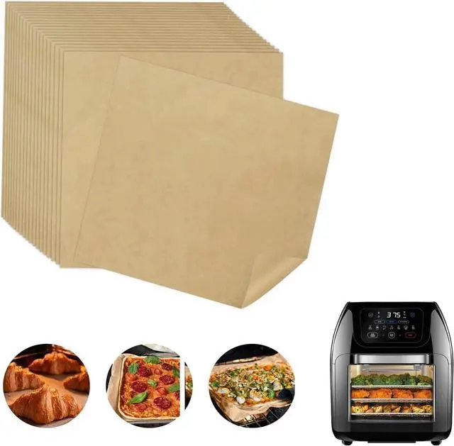 Main image of Air Fryer Liners Disposable Compatible with CHEFMAN 10 Qt Multifunctional Digital Air Fryer Accessories, Unbleached Parchment Paper, 200 PCS Square Non-Stick Baking Paper