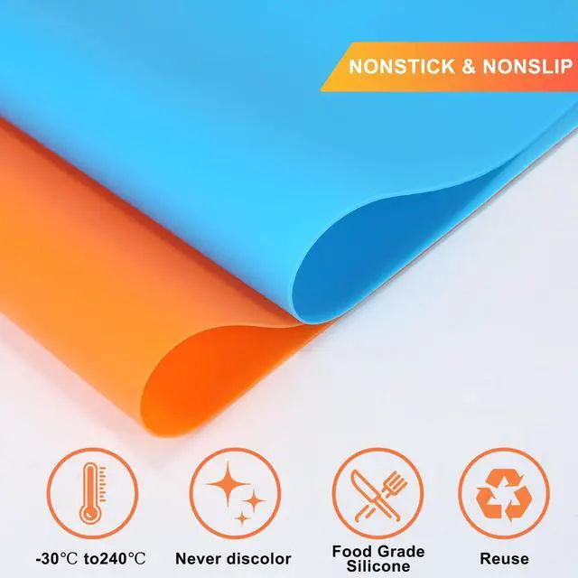 Alt view image 5 of 7 - 2Pack Silicone Mats, Premium Silicone Mat for Crafts, 15.7 "x11.8" Playdough Mat, Silicone Sheet for Crafts, Liquid, Resin Jewelry Casting Molds Mat, Nonstick & Nonslip Table Protector