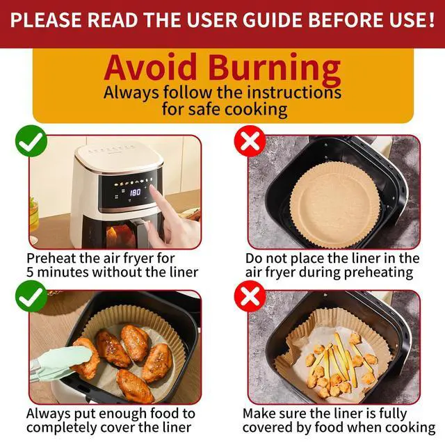 Alt view image 7 of 7 - GSM Air Fryer Liners Disposable Round, 8 for 58 Qt Basket