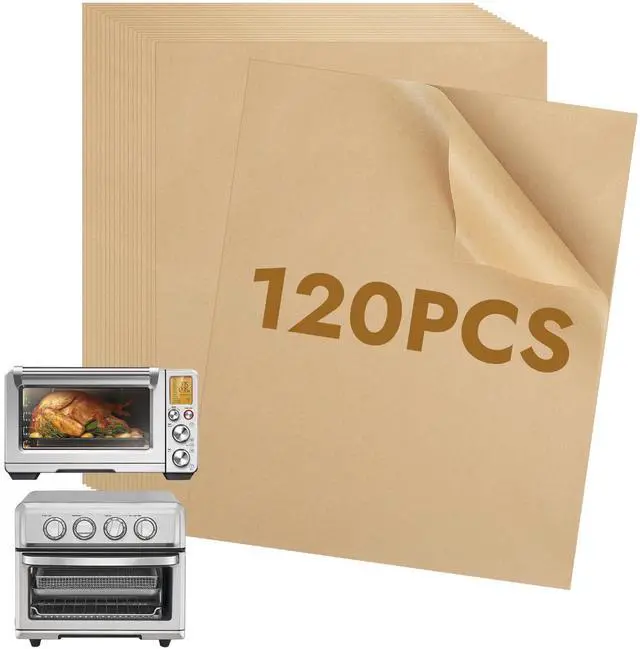 Main image of 11 x 9in Air Fryer Parchment Paper Sheet Liners Compatible with Breville Smart Oven Air Fryer Pro BOV900BSS/ Cuisinart Airfryer Toaster Oven, Airfryer Toaster Combo Accessories(120pcs)