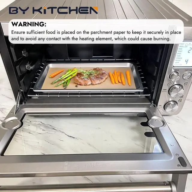 Alt view image 6 of 7 - 11 x 9in Air Fryer Parchment Paper Sheet Liners Compatible with Breville Smart Oven Air Fryer Pro BOV900BSS/ Cuisinart Airfryer Toaster Oven, Airfryer Toaster Combo Accessories(120pcs)