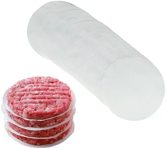 Main image of Precut 4.5 Inch Parchment Sheets for Burger Press - 200pcs Patty Separator & Baking Rounds
