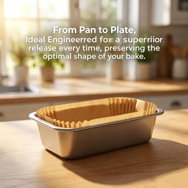 Alt view image 6 of 6 - 150Pcs Loaf Pan Liners, 9X5inch Parchment Paper Liners for Cooking Bread or Roast,Non-stick&Oil-proof