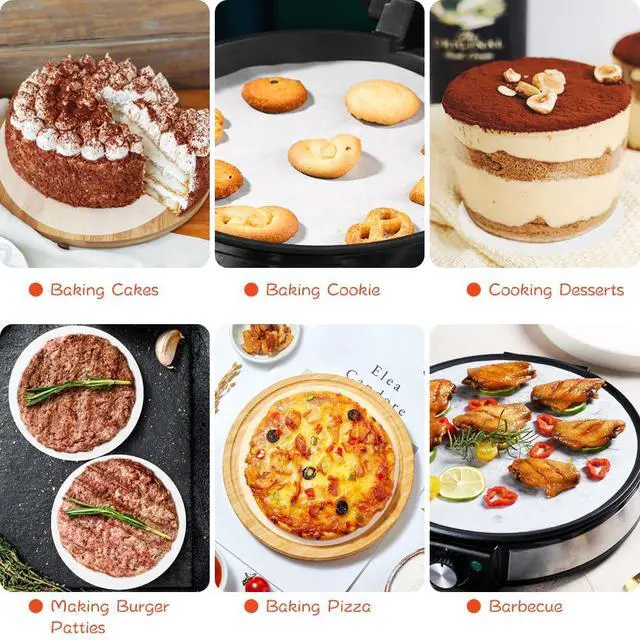Alt view image 6 of 7 - Parchment Paper Rounds, Set of 220, Non Stick 10 Inch Round Parchment for Baking, Paper Sheet Liners for Tortilla Press, Quesadilla Maker, Pizza Pan, Cake Pan, Springform Pan and More