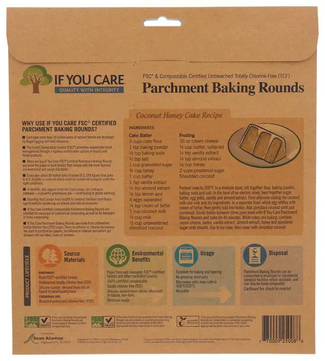 Alt view image 2 of 6 - Parchment Paper Rounds for Baking Cakes, Pies, Tarts Pack of 24 Circle Liners - Unbleached, Chlorine Free, Greaseproof, Silicone Coated 9 Inch Diameter