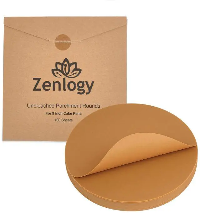 Main image of 9-Inch Parchment Paper Rounds, 100 Sheets, Unbleached, Pre-Cut