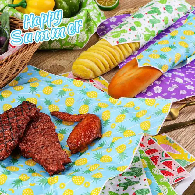 Alt view image 3 of 7 - 240Pcs Wax Paper Dry Waxed Deli Paper Sheets 12x12 inch Sandwich Wrap Parchment Papers Burger Wrapper Food Wrapping Papers Basket Liner for Food Home Kitchen Picnic Summer Beach Party Favors