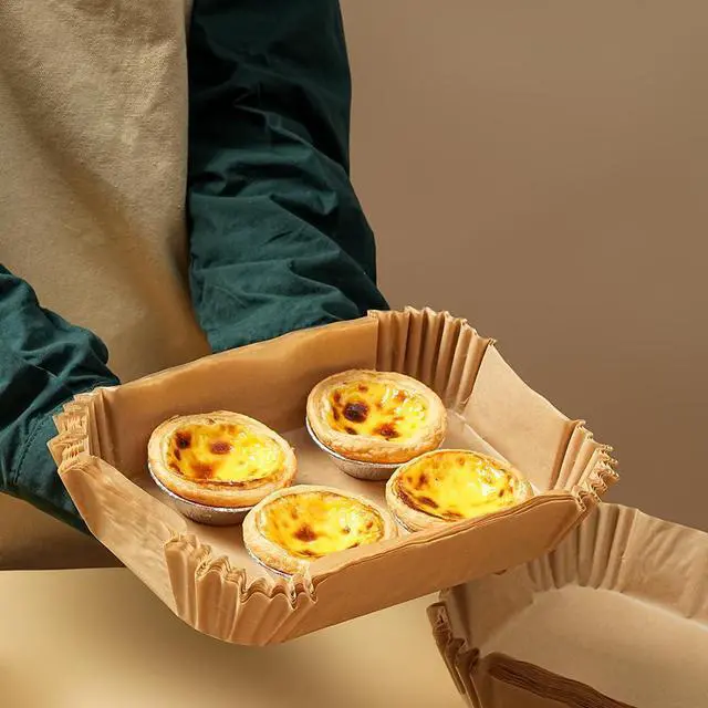 Alt view image 7 of 7 - Air Fryer Liners Disposable Rectangular.100pcs Virgin Pulp Parchment Paper for 4qt-6qt Air Fryer.Food Grade,Non-stick, Oil-proof & Heat Resistant for Baking,Microwave,Cooking & Deep Fryer Accessories
