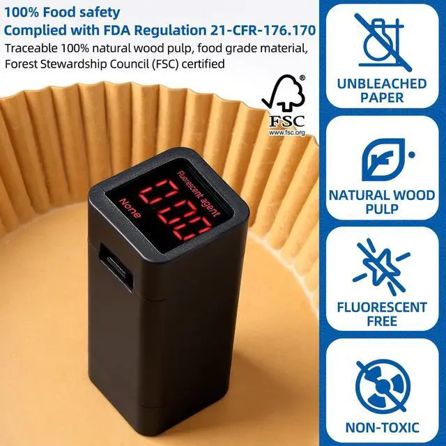 Alt view image 5 of 7 - Ninja 4qt/5.5qt 8 inch Round Air Fryer Liners Disposable
