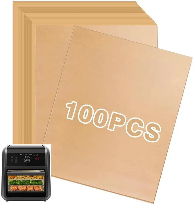 Main image of Air Fryer Liners Disposable, 100Pcs Parchment Paper Compatible with Chefman 12-Quart Air Fryer Oven with Digital Timer, Unbleached Parchment Paper Sheets for Chefman 12-Quart Air Fryer